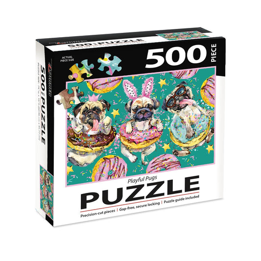 Playful Pugs, 24"x18", 500 Pieces (LNG8411007)