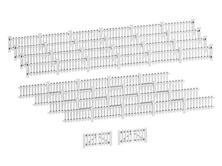 HO Picket Fence, White (LNL2057120)