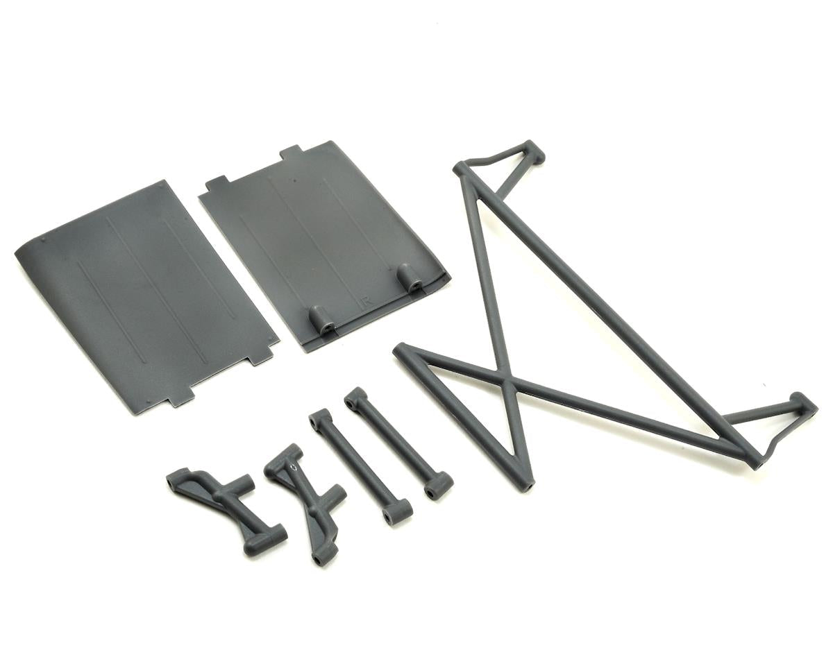 Rear Tower Support X-Bar and Mud Guards Gray for Rock Rey (LOS230041)