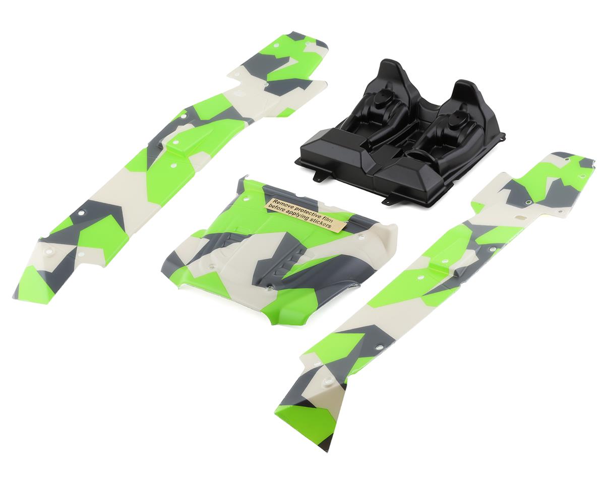 Silkscreened Green Painted Body Panels and Driver Insert for Hammer Rey (LOS230099)