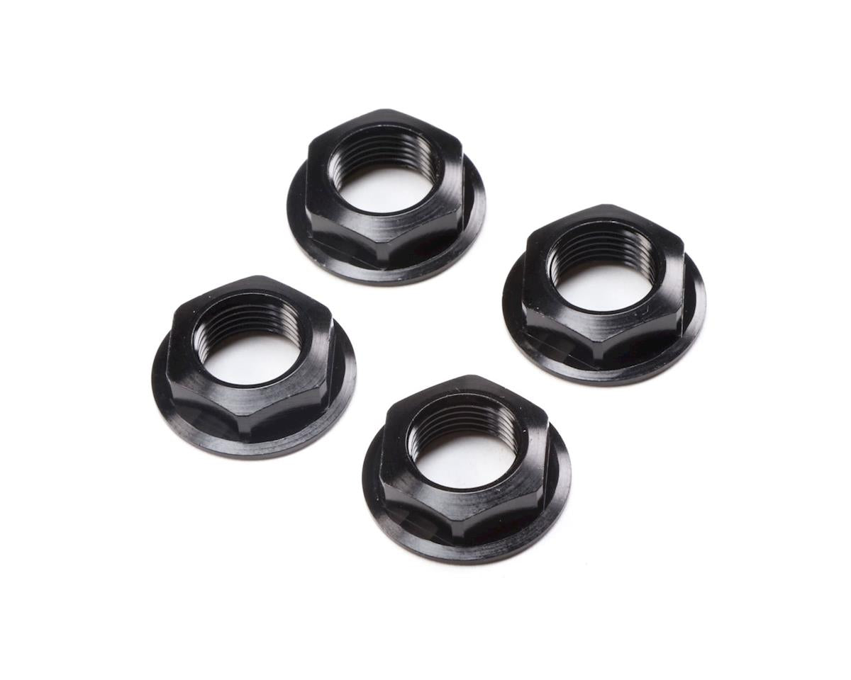 Aluminum 17mm Flanged Wheel Nut Black for Super Rock Rey (4) (LOS252112)