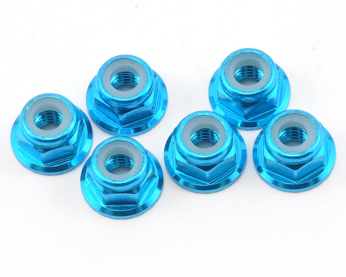 Aluminum Serrated Lock Nuts 4mm (6) (LOSB3993)
