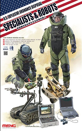 1/35 US Explosive Ordnance Disposal Specialists and Robots Plastic Model Kit (MGKLS003)