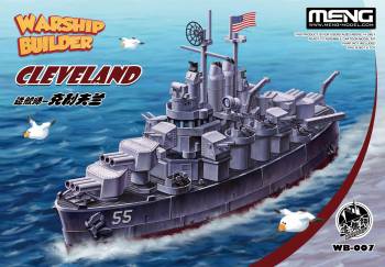 Toons Warship Builder USS Cleveland Cartoon Model Plastic Model Kit (MGKWB007)