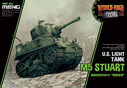 World War Toons US Light Tank M5 Stuart Plastic Model Kit (MGKWWT012)