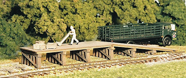 HO Railroad Loading Ramp and Dock Kit, 6.75"x1.375"x.625" (MRM2203)