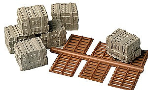 HO Mr. Plaster Unpainted Blocks with Pallets Kit (MRS940)