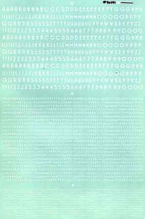 HO Alphabet and Number Decals: Art Deco, White (MSI90141)