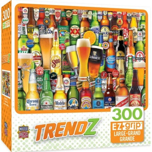 Trendz: Bottoms Up Beer Bottles Collage EzGrip Puzzle, 300 Pieces (MST31847)