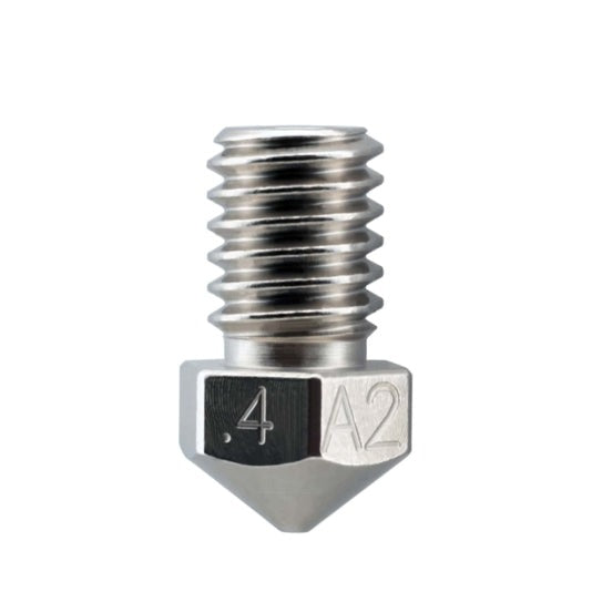 Plated A2 Hardened Tool Steel 0.4mm Nozzle RepRap - M6 Thread 1.75mm Filament (MSWM257304)