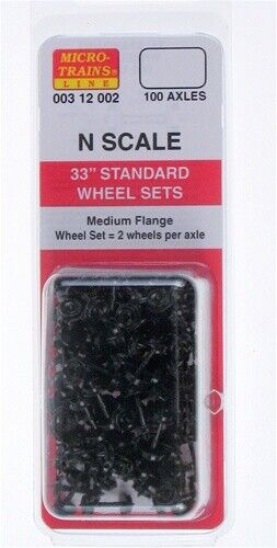 N 33" Standard Black Wheel Sets, Medium Flange (MTR00312002)