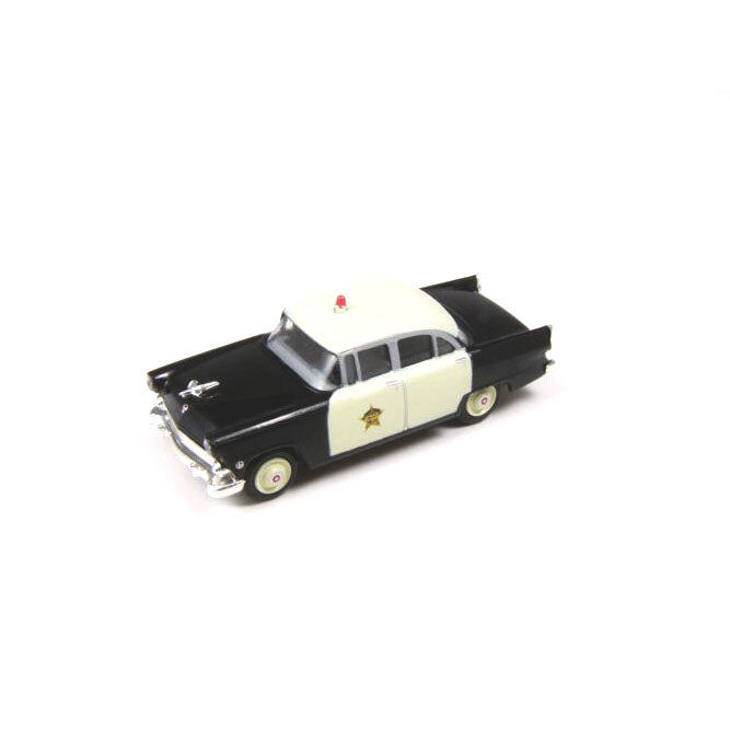 HO Mini-Metals Assembled 1955 Ford Mainline 4-Door Sedan, Police (CMW30396)