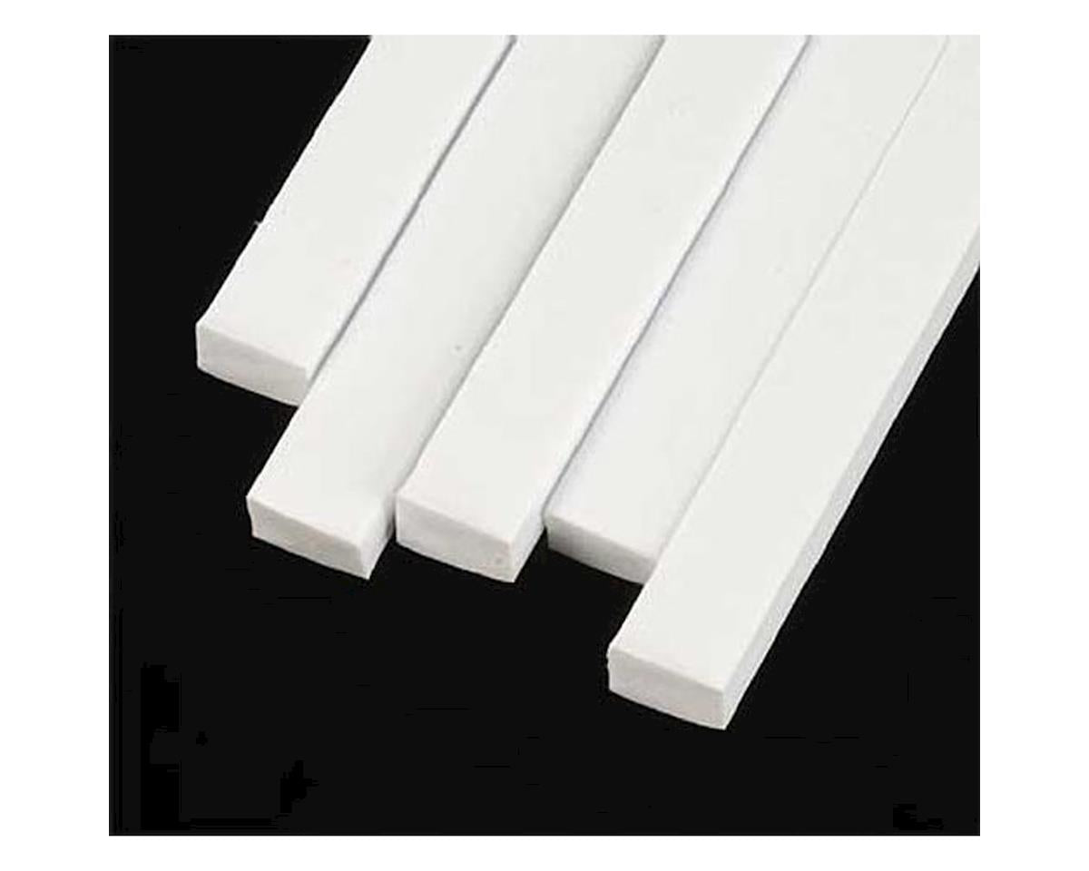 Rectangle Strip Styrene, White 0.160"x0.250"x10" (5) (PLS90799)