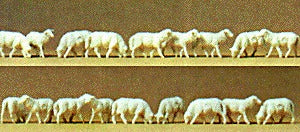 HO Sheep, White (18) (PRE14161)