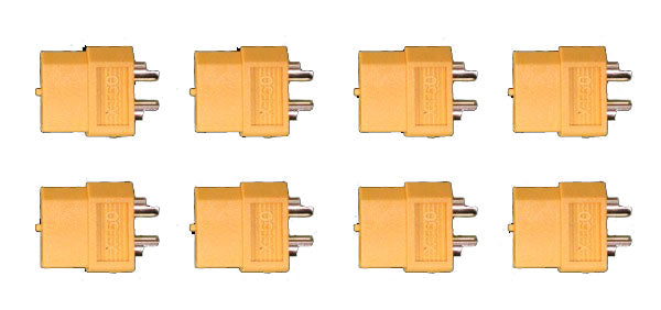 XT60 Male Connectors (8) (PRGACXT60M)