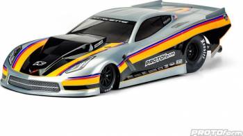 Chevrolet Corvette C7 Pro-Mod Clear Body for Slash 2WD Drag Racing