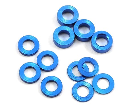 Blue Aluminum Ball Stud Washer Set, 0.5mm, 1.0mm, 2.0mm (12) (PTK8371)
