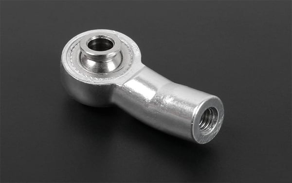 M3 Bent Aluminum Axial Style Rod End, Silver (10) (RC4ZS1350)