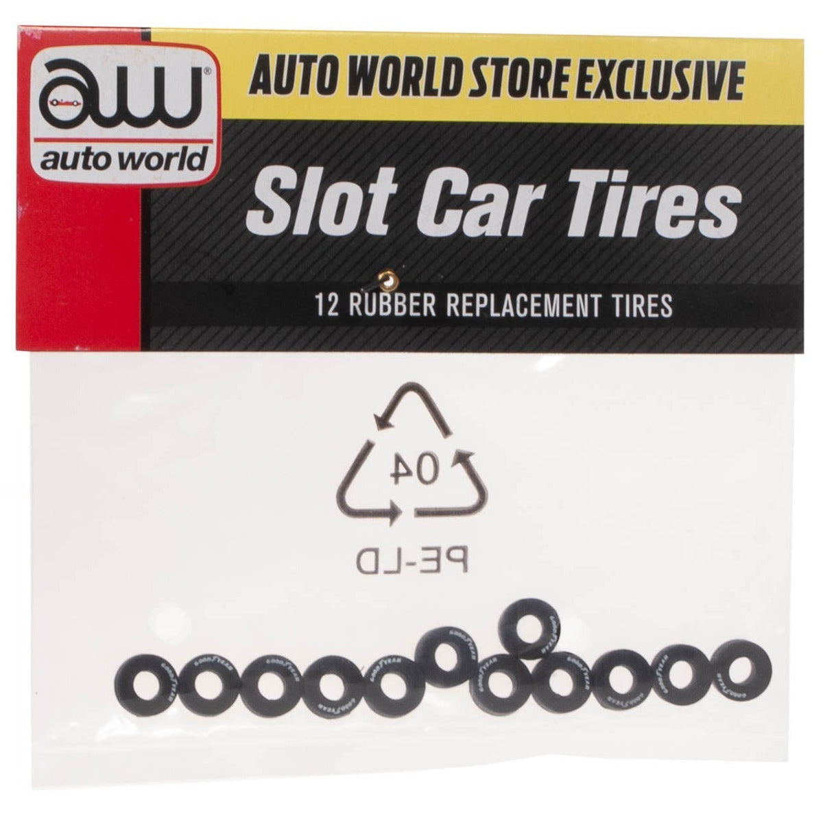 Thunderjet HO Slot Car Rear Tires, Goodyear (12) (RDZSCM090)