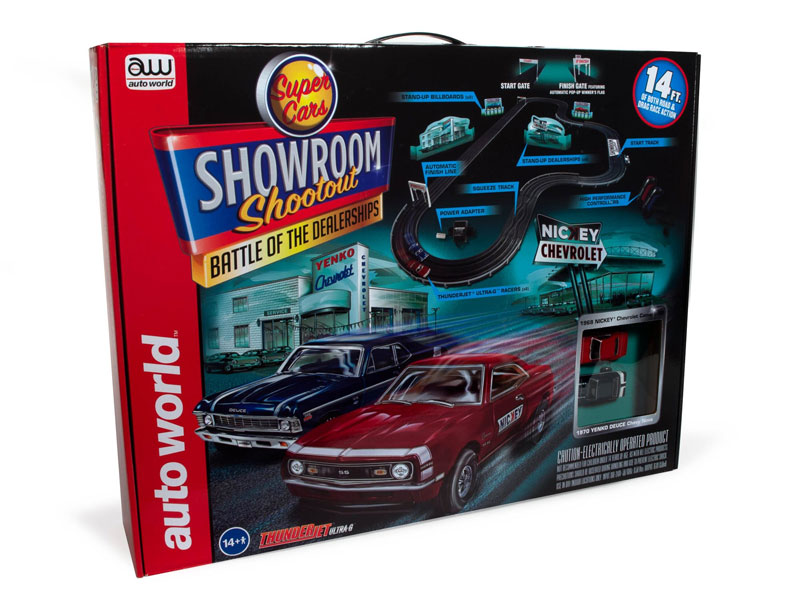 Showroom Shootout Battle of the Dealerships 14' HO Slot Car Set (RDZSRS337)