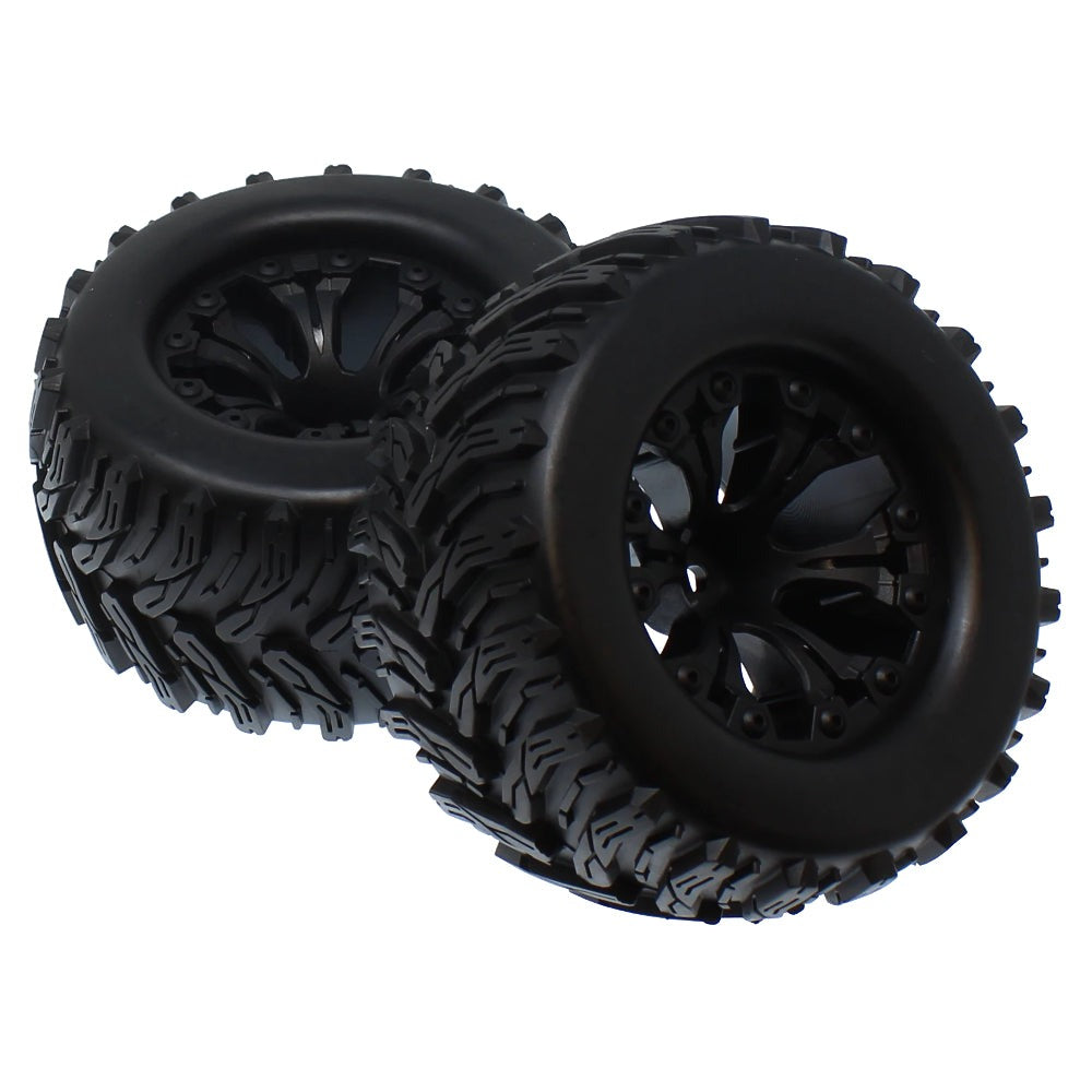 Pre-Mounted 1/10 Wheels and Tires (2) (RER70121)