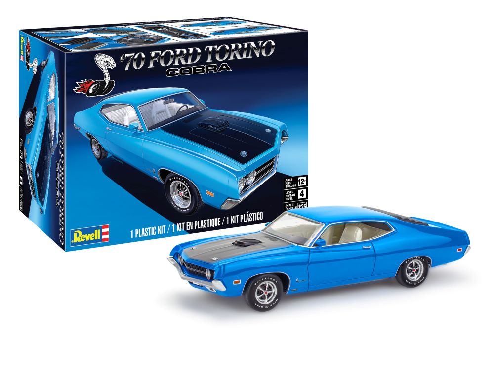 1/25 1970 Ford Torino Cobra Plastic Model Kit (RMX4534)