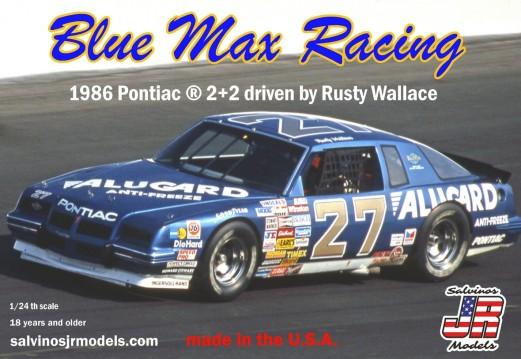 1/24 Blue Max Racing Rusty Wallace #27 Pontiac 2+2 1986 Race Car Plastic Model Kit (SJM19860)