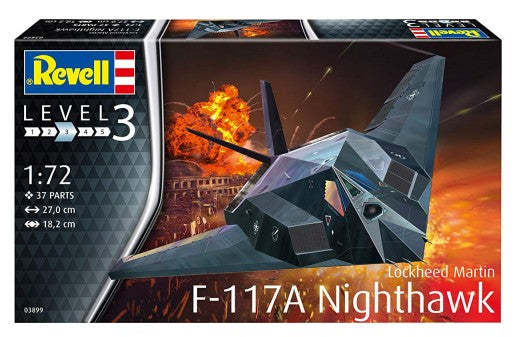 1/72 F117A Nighthawk Stealth Fighter Plastic Model Kit (RVL03899)