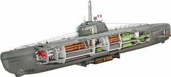 1/144 U-Boat XXI with Interior Plastic Model Kit (RVL05078)