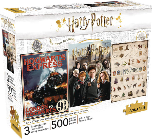 Harry Potter 500Pc 3 In 1 Puzzle (AQS62001)
