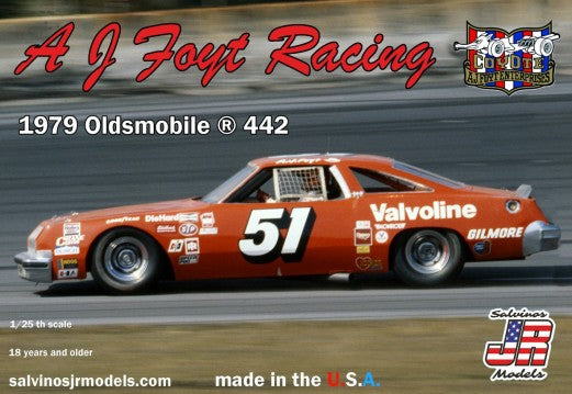1/25 AJ Foyt Racing #51 1979 Oldsmobile 442 Race Car Plastic Model Kit (SJM19792)