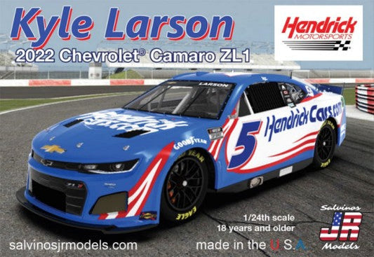 1/24 Kyle Larson 2022 NASCAR Next Gen Chevrolet Camaro ZL1 Race Car Primary Livery Limited Production Plastic Model Kit (SJM2022KLP)