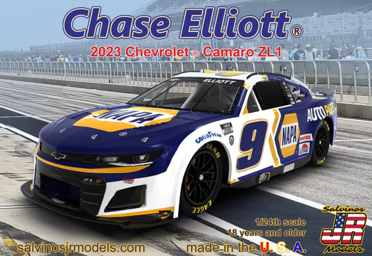 1/24 Chase Elliott 2023 NASCAR Chevrolet Camaro ZL1 Race Car Primary Livery Limited Production Plastic Model Kit (SJM2023CEP)