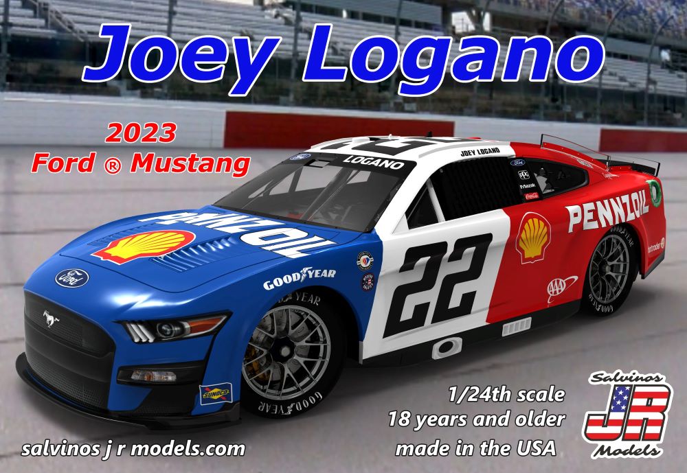 1/24 Joey Logano 2023 NASCAR Ford Mustang Race Car Darlington