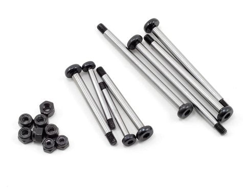 Polished Steel Hinge Pins with Black Lock Nuts for Rustler/Slash/Stampede (8) (STRST3640BK)