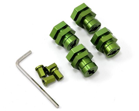 Aluminum Hex Conversion Kit Green for Bandit/Rustler/Slash/Stampede (4) (STRST365417G)