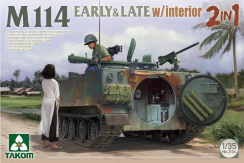 1/35 M114 Early & Late Type Command Vehicle with Interior 2-in-1 Plastic Model Kit (TAO2154)