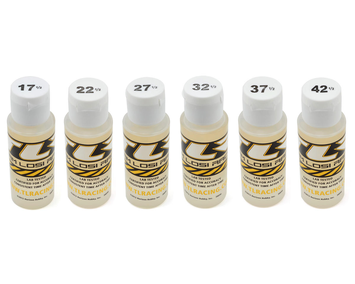 Silicone Shock Oil Assortment 17.5-42.5wt 2oz (6) (TLR74019)