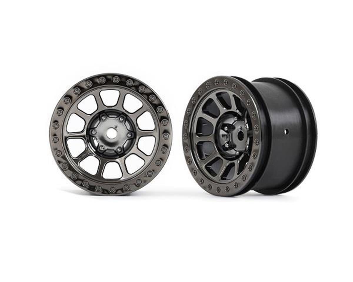 Mock Beadlock 2.2" Black Chrome Wheels for Bandit Rear (2) (TRA2480A)