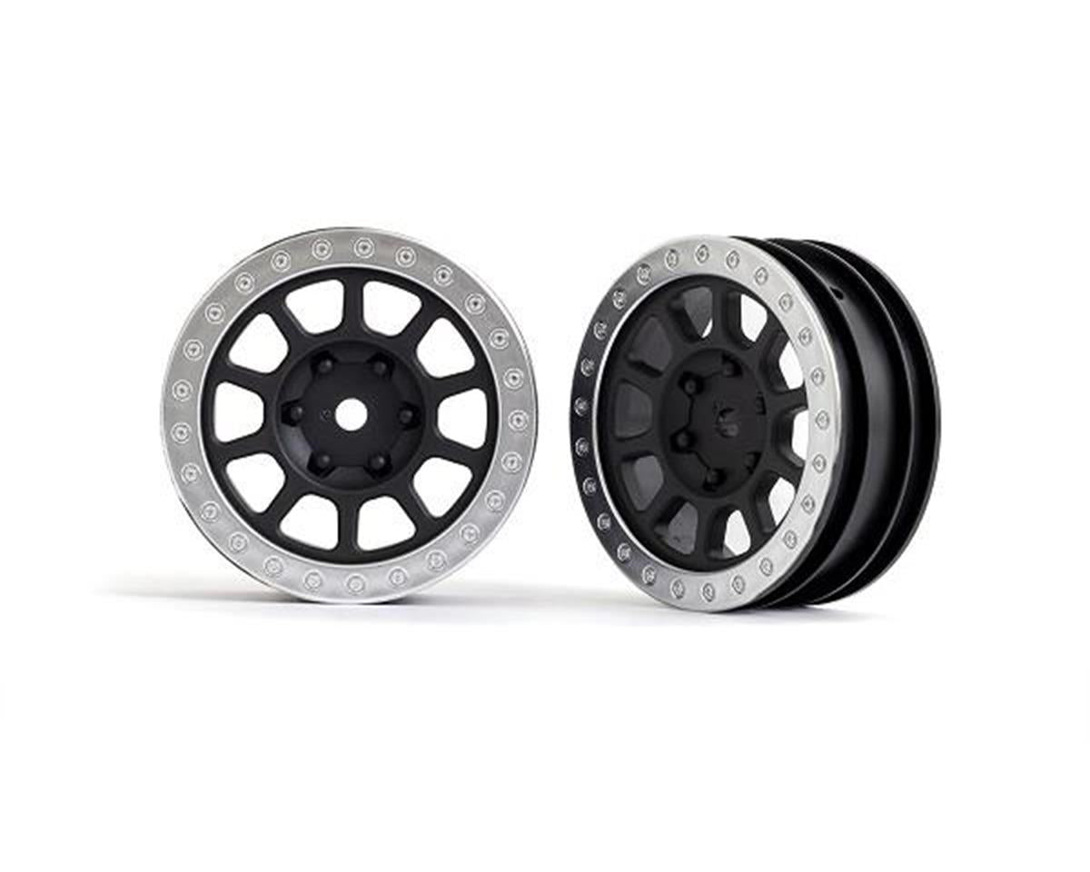 Mock Beadlock 2.2" Satin Chrome Wheels for Bandit Front (2) (TRA2481)