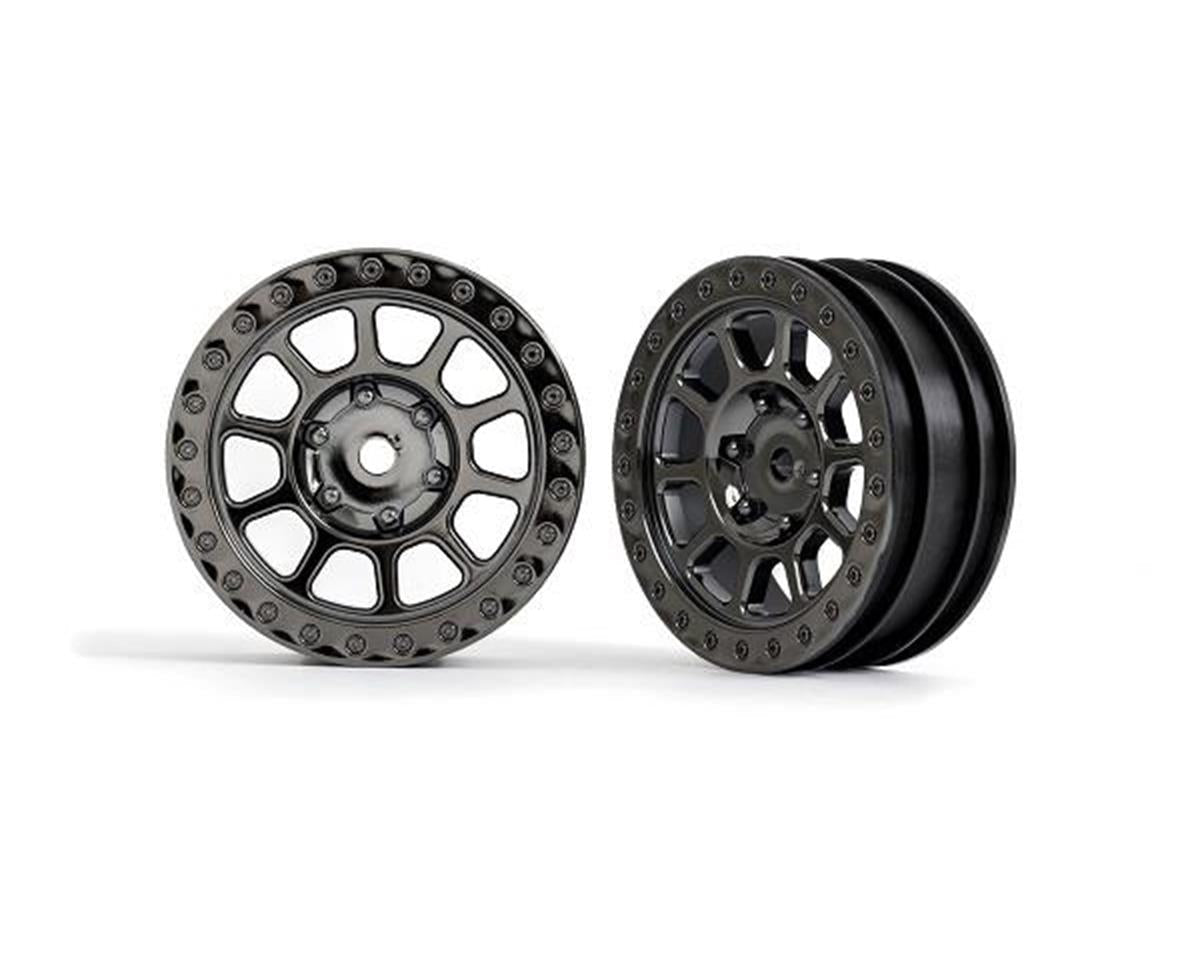 Mock Beadlock 2.2" Black Chrome Wheels for Bandit Front (2) (TRA2481A)
