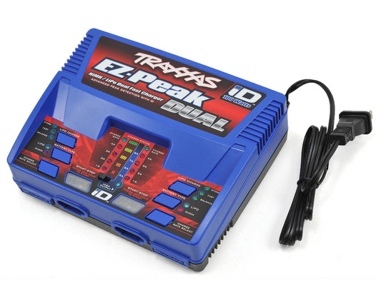 EZ-Peak Dual 8A 2-3S Dual Port Traxxas ID AC Charger for LiPo and NiMH Batteries (TRA2972)