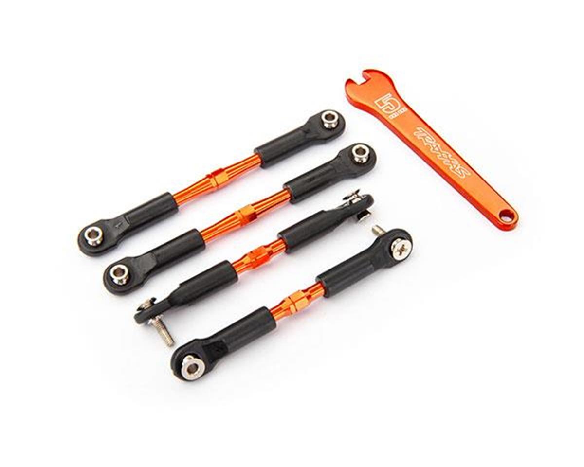 Aluminum Camber Link Turnbuckle Set 39mm Orange for Nitro Slash/Rustler/Slash/Stampede (4) (TRA3741T)