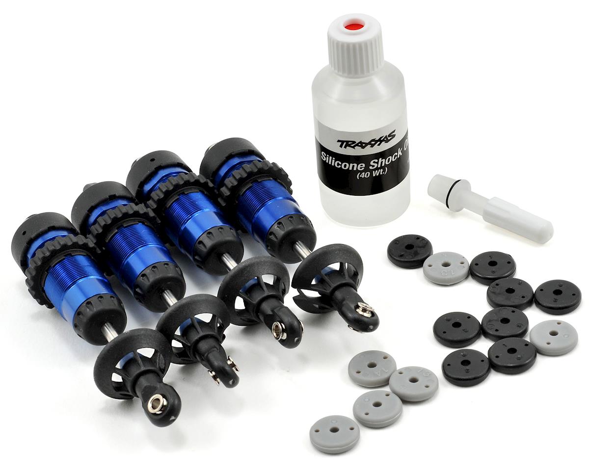 Aluminum GTR Shocks Blue for E-Revo/E-Revo 2.0/Jato/Revo/Slayer/Summit/XO-1 (4) (TRA5460A)