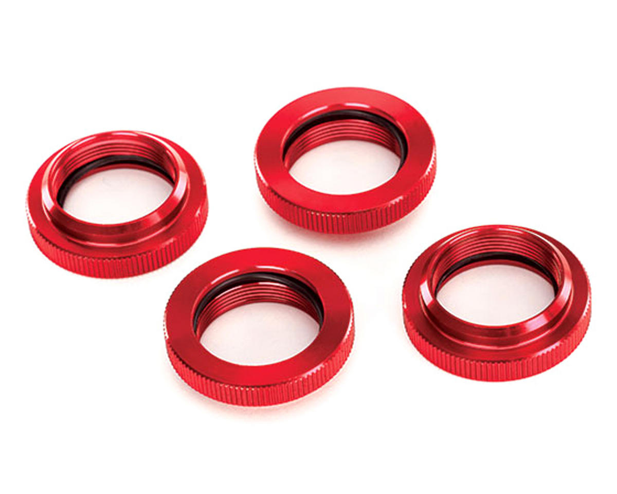 Aluminum GTX Spring Retainers Red for X-Maxx/XRT (4) (TRA7767R)