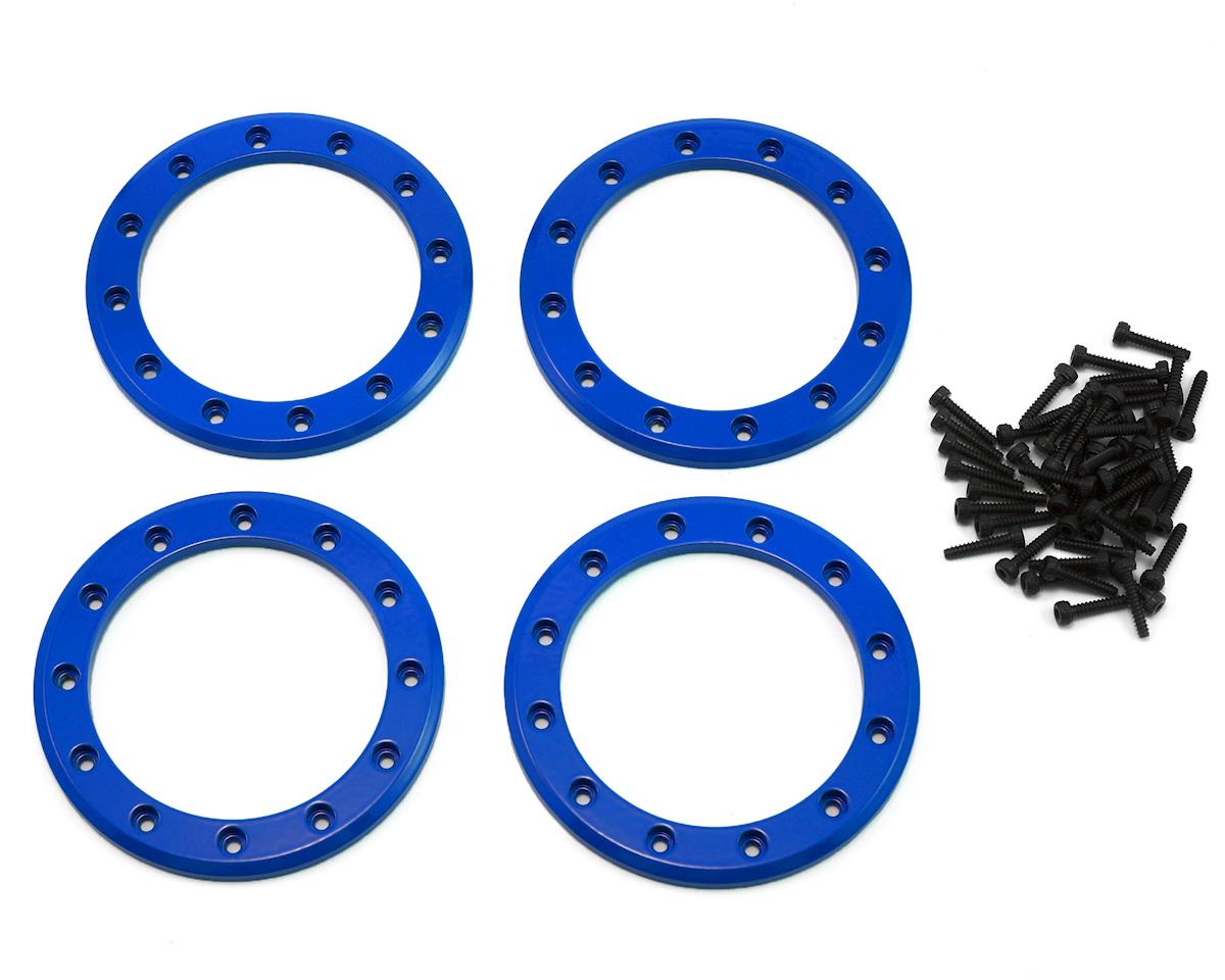 Aluminum 2.2" Beadlock Rings Blue for TRX-4 (4) (TRA8168X)