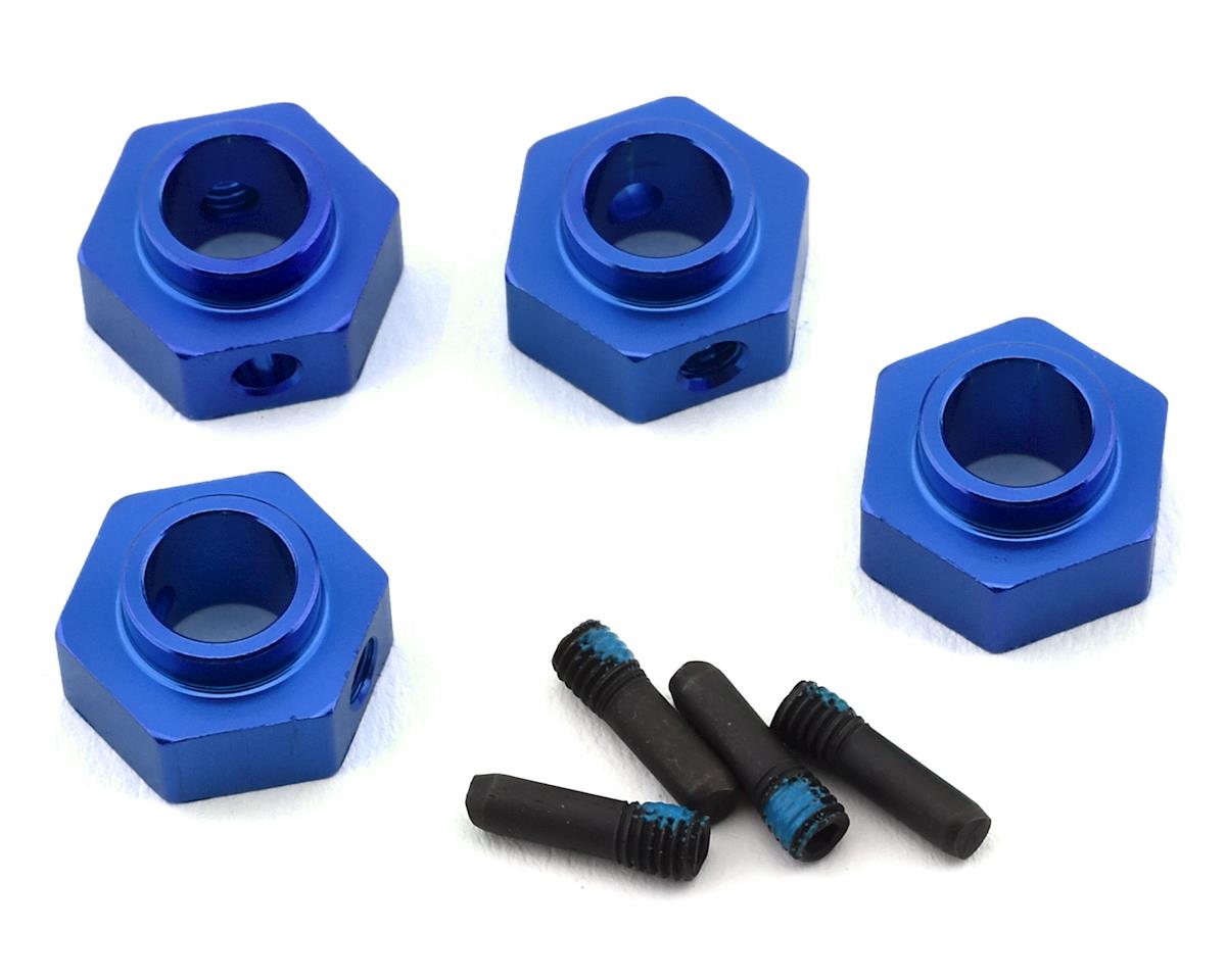Aluminum Wheel Hexes Blue for TRX-4 (4) (TRA8269X)