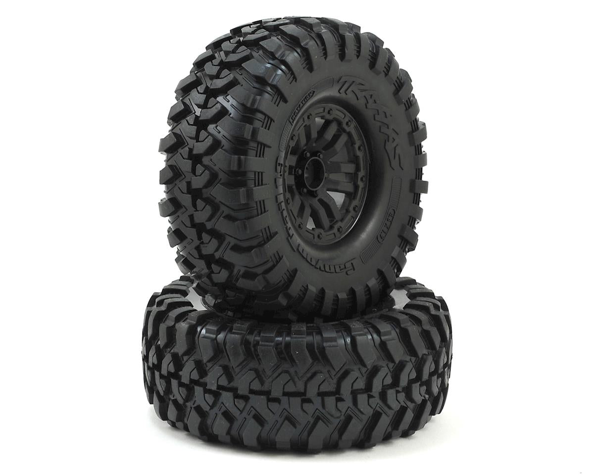 Canyon Trail 1.9" S1 Compound Premounted Tires with Black Split Spoke Wheels for TRX-4 (2) (TRA8272)