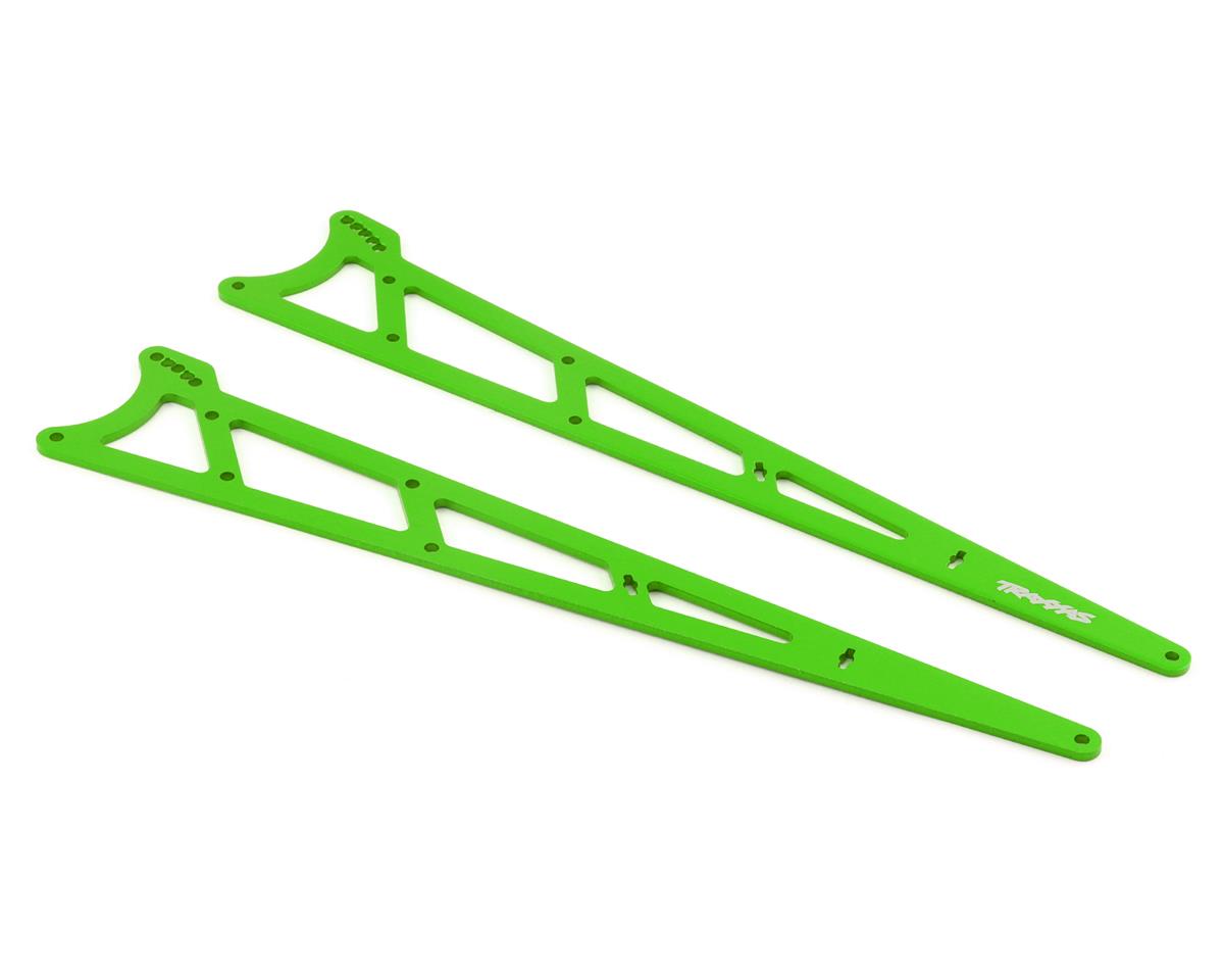 Aluminum Wheelie Bar Side Plates Green for Drag Slash (2) (TRA9462G)