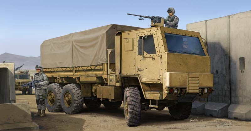 1/35 M1083 FMTV Family of Medium Tactical Vehicle Cargo Truck with Armored Cab Plastic Model Kit (TSM1008)